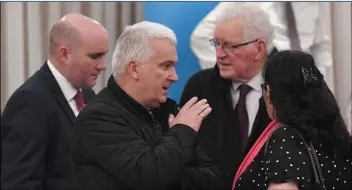  ??  ?? James Byrne, Declan Breathnach and Seamus Kirk at the general election count.