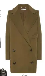  ??  ?? Coat €1,165, Stella McCartney, Brown Thomas