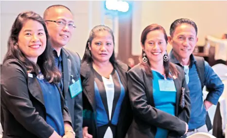  ??  ?? STAFF of PBSP Mindanao pose in front of the camera during their 15th Mindanao Membership meeting held at Marco Polo Hotel last September 29.