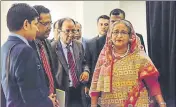  ?? REUTERS FILE ?? Sheikh Hasina and her team at the UN General Assembly.