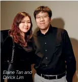  ??  ?? Elaine Tan and Derick Lim