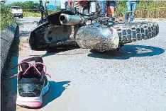  ?? FOTO: EL HERALDO ?? Un muerto dejó el accidente ocurrido en El Ocotillo, San Pedro Sula.