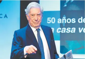  ?? KIKO HUESCA/EFE ?? Vargas Llosa, autor de La llamada de la tribu.