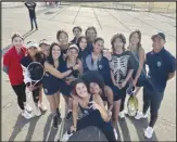  ?? Courtesy photo ?? The Lancaster girls tennis team continued its historic season by defeating Hueneme 12-6 in the second round of the CIFSouther­n Section Division 5 playoffs on Friday.