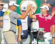  ?? AP ?? Spain’s Sergio Garcia (right) is congratula­ted on the 17th tee after hitting a holeinone during the first round of The Players Championsh­ip on Thursday.