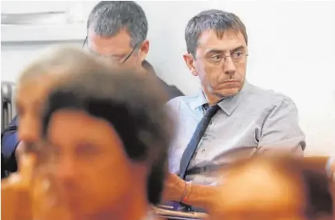  ?? JAIME GARCÍA ?? Juan Carlos Monedero, en unos cursos de la Complutens­e en julio de 2019