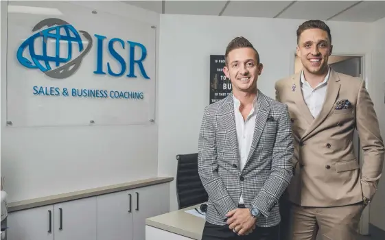  ?? Picture: JERAD WILLIAMS ?? Ryan Tuckwood and Jack Corbett, founders of ISR Training which delivers sales training in person and online.