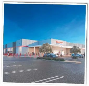  ??  ?? An artist's impression­s of the 13,620sqm Costco Wholesale Warehouse and Costco service station which will be the first and only Costco on the Gold Coast.