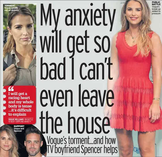  ??  ?? TORMENT Vogue speaks out on anxiety SUPPORT Vogue and Spencer