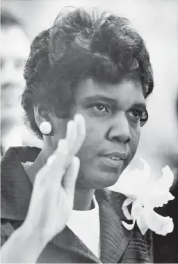  ?? Chronicle file ?? In 1967, Barbara Jordan took an oath to become the first black woman to hold a seat in the Texas Senate. No black woman has followed.