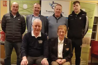  ??  ?? Tubbercurr­y Golf Club back CMD Winter League winners back row; Michael Gorman, Chris McDonagh, James Crowley, Eoin McDonagh. Front row; James McGuire Club Captain and Eileen Murtagh Lady Captain.