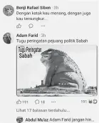  ??  ?? PATUNG KATAK: Seorang netizen memuat naik gambar patung seekor katak.