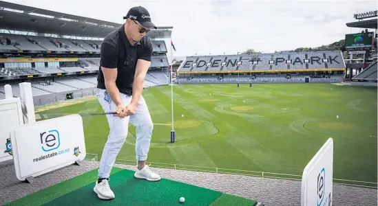  ?? Picture / Greg Bowker ?? All Blacks rugby star Israel Dagg had a different experience at Eden Park yesterday.