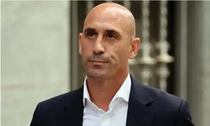  ?? ?? Luis Rubiales after appearing in court in Madrid on Friday. Photograph: Thomas Coex/AFP/Getty Images