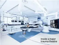  ??  ?? Inside a major trauma theatre