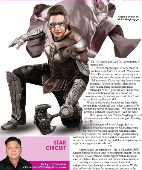  ??  ?? Alden Richards as Victor Magtanggol