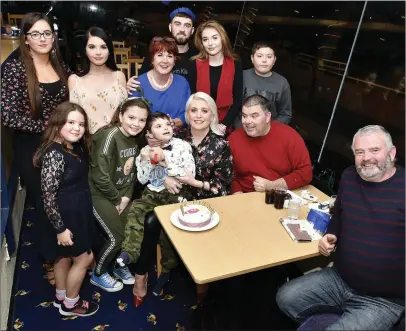  ?? Photo by www.deniswalsh­photograph­y.com ?? Cillian Ford from Ardfert celebrated his 10th birthday with his mother Liz, father Dave and his relatives at a special night out at the dogs at the Kingdom Stadium on Friday night.