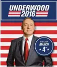  ??  ?? Kevin Spacey als Widerling Frank Under wood in „House of Cards“.