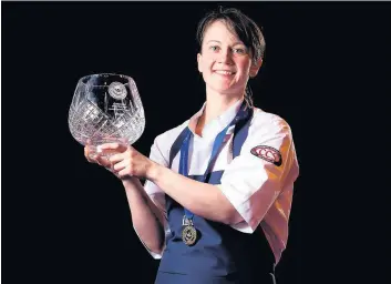  ??  ?? Award-winner Lorna McKee, who works at Gleneagles’ Andrew Fairlie Restaurant