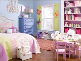  ?? Sherwin-Williams via AP ?? This photo shows a child's bedroom painted in a colour called Breathtaki­ng