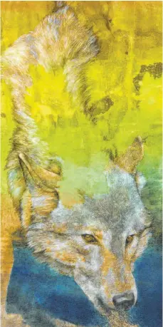  ?? FOTO: VILLA ROT ?? Ein Gemälde „Wolf“von Isabelle Dutoit.
