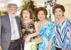  ??  ?? (From left) Renowned painter Tam Austria and wife Divine with Tessie Rodrigo and Terry Tambunting.
