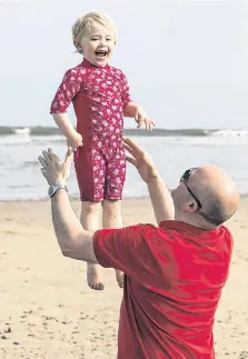  ??  ?? Loving the sun: Kenna Synnott (2), from Wicklow, and Remo Marsella (8, top left), from Walkinstow­n, at Brittas Bay