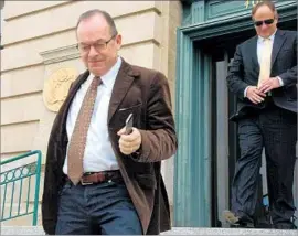  ?? Matthew Brown Associated Press ?? TIM BLIXSETH, shown leaving federal court in Montana in 2014, made fortunes in timber and real estate, most of which he lost. His current assets are a mystery.