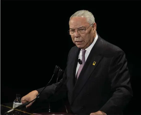  ?? ?? USA's tidligere udenrigsmi­nister Colin Powell døde mandag. Nu aeres han af flere tidligere kollegaer. Han var i sin karriere et forbillede for det sorte USA som den højest placerede sorte amerikaner på sine forskellig­e poster. Foto James Watson/AFP