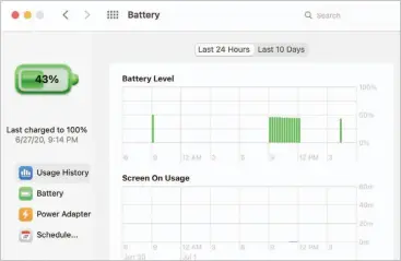  ??  ?? macos 11 Big Sur will bring ios-like battery-management and usage features to the Mac.