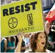  ?? Foto: Jean Christophe Bott, dpa ?? Immer wieder gibt es Proteste gegen Monsanto.