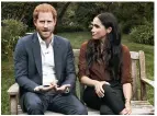  ??  ?? Speaking out... Harry and Meghan