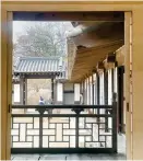  ?? Korea Times photo by Lee Hae-rin ?? Visitors are seen through the open doors at Changdeok Palace during a springtime tour program, Tuesday.