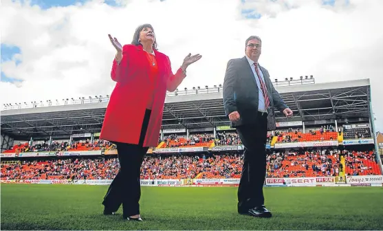  ?? Picture: Steve MacDougall. ?? Amanda Kopel was given a standing ovation when she addressed Dundee United fans on Saturday.