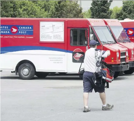  ?? RYAN REMIORZ /THE CANADIAN PRESS ?? Nine months of contract talks between Canada Post and CUPW have reached a stalemate with both sides saying they remain far apart on key issues, including pay and pensions.