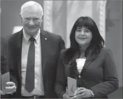  ?? Submitted photo ?? Gov. Gen. David Johnston presents Dr. Patricia Pottie with an award for innovation last year in Ottawa. Pottie is to speak in Penticton on Jan. 30.