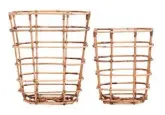  ??  ?? These open square baskets are £175 for a set of two from House Doctor, and are ideal for storing soft furnishing­s that are too beautiful to keep hidden away