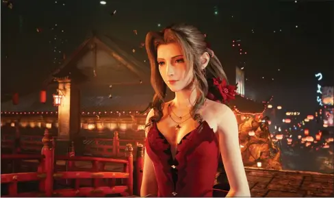 ?? SQUARE ENIX ?? Aerith Gainsborou­gh returns to play a key role in the excellent release “Final Fantasy VII Remake.”