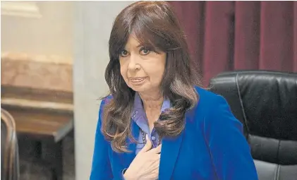  ?? ?? Complicada. La ex presidenta Cristina Kirchner sigue sumando problemas judiciales.