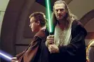  ??  ?? 1999
Ewan Mcgregor e Liam Neeson in «Star Wars: Episodio I - La minaccia fantasma», sempre diretto da Lucas