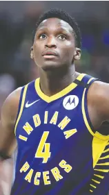  ?? ANDY LYONS/GETTY IMAGES ?? Victor Oladipo of Indiana missed 47 games due to a torn right quad tendon.
