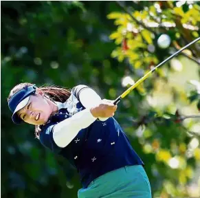  ??  ?? Taking charge: South Korea’s Chun In-gee teeing off on the fifth hole in the first round of the Portland Classic in Oregon on Thursday. — AFP