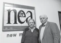  ?? CLYDE MUELLER/THE NEW MEXICAN ?? National Education Associatio­n of New Mexico President Betty Patterson and Executive Director Charles Bowyer have concerns about the New Mexico Public Education Department’s plan for the federal Every Student Succeeds Act. Bowyer said the plan is...