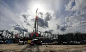  ?? Photograph: Keith Srakocic/AP ?? A shale gas drilling site in St Mary’s, Pennsylvan­ia. Donald Trump claimed Joe Biden planned to ban fracking.