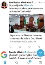  ?? El Sol de Tlaxcala ?? Los congresist­as mantienen a David Rodríguez en el cargo y apoyan el posicionam­iento de juez y parte, según lo reveló un tuit que compartió Ana Bertha Mastranzo.