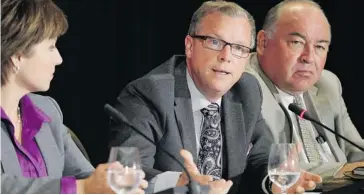  ?? John Woods/the Canadian Press ?? Saskatchew­an Premier Brad Wall hopes to build support with other premiers on abolishing the Senate.