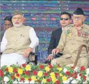  ?? RAJ K RAJ/HT PHOTOS ?? PM Modi spoke about his government’s abilities to take ‘bold decisions’ during an event to commemorat­e the 75th anniversar­y of the establishm­ent of Azad Hind government.