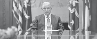  ?? WIN MCNAMEE, GETTY IMAGES ?? After taking criticism from President Trump, Attorney General Jeff Sessions might be unable to craft policy — and unable to stay in the post.