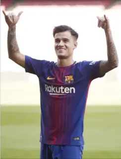  ?? FOTO: ALL OVER PRESS ?? Philippe Coutinho blev praesenter­et i går i Barcelona.