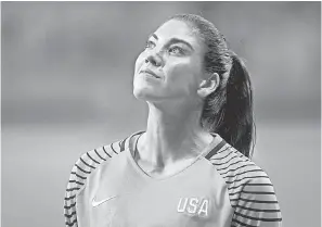  ?? USA TODAY SPORTS ?? Former goalkeeper Hope Solo, working for the BBC at this year’s tournament, has criticized U.S. coach Jill Ellis and her young team.